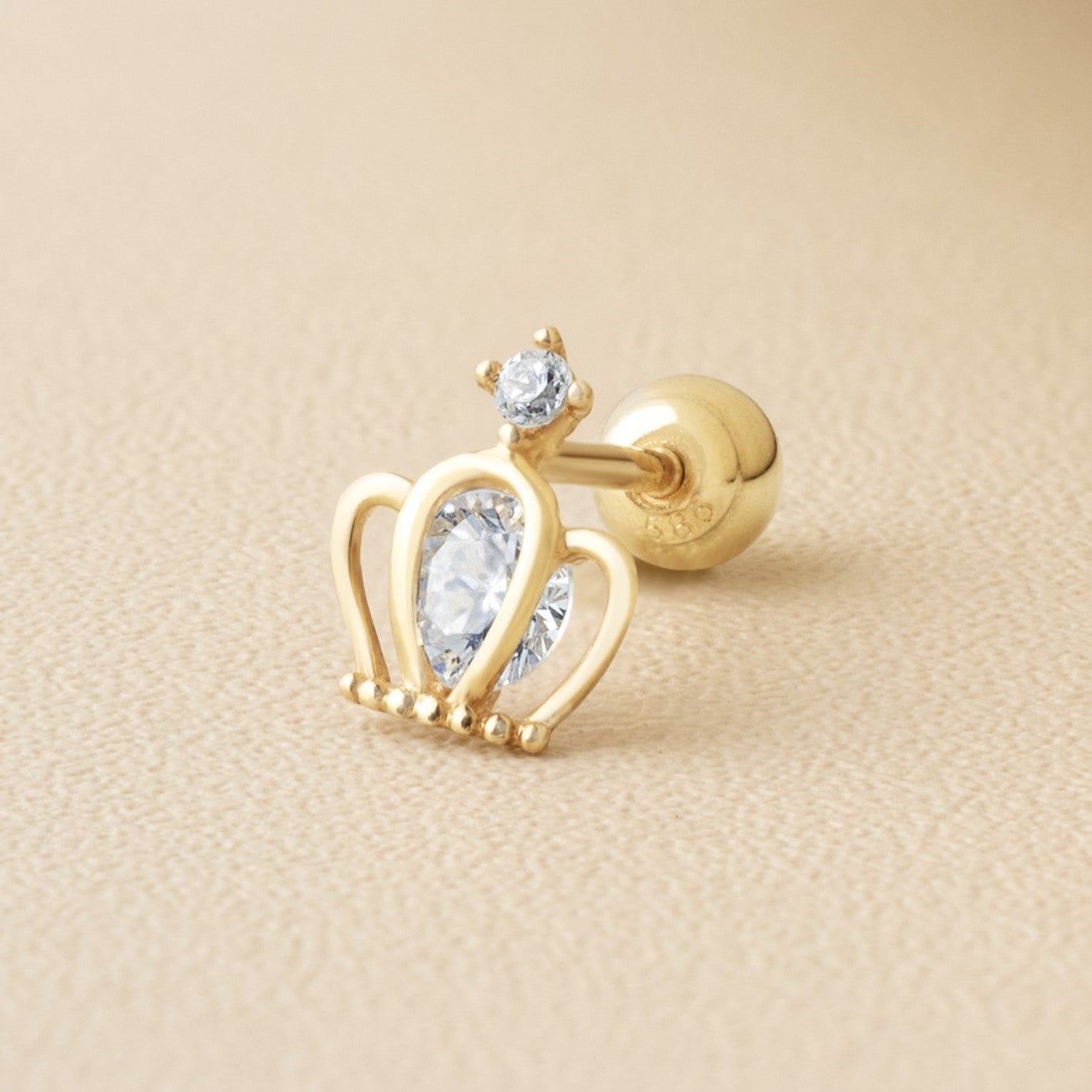 14K SOLID GOLD STEPHANIE PIERCING