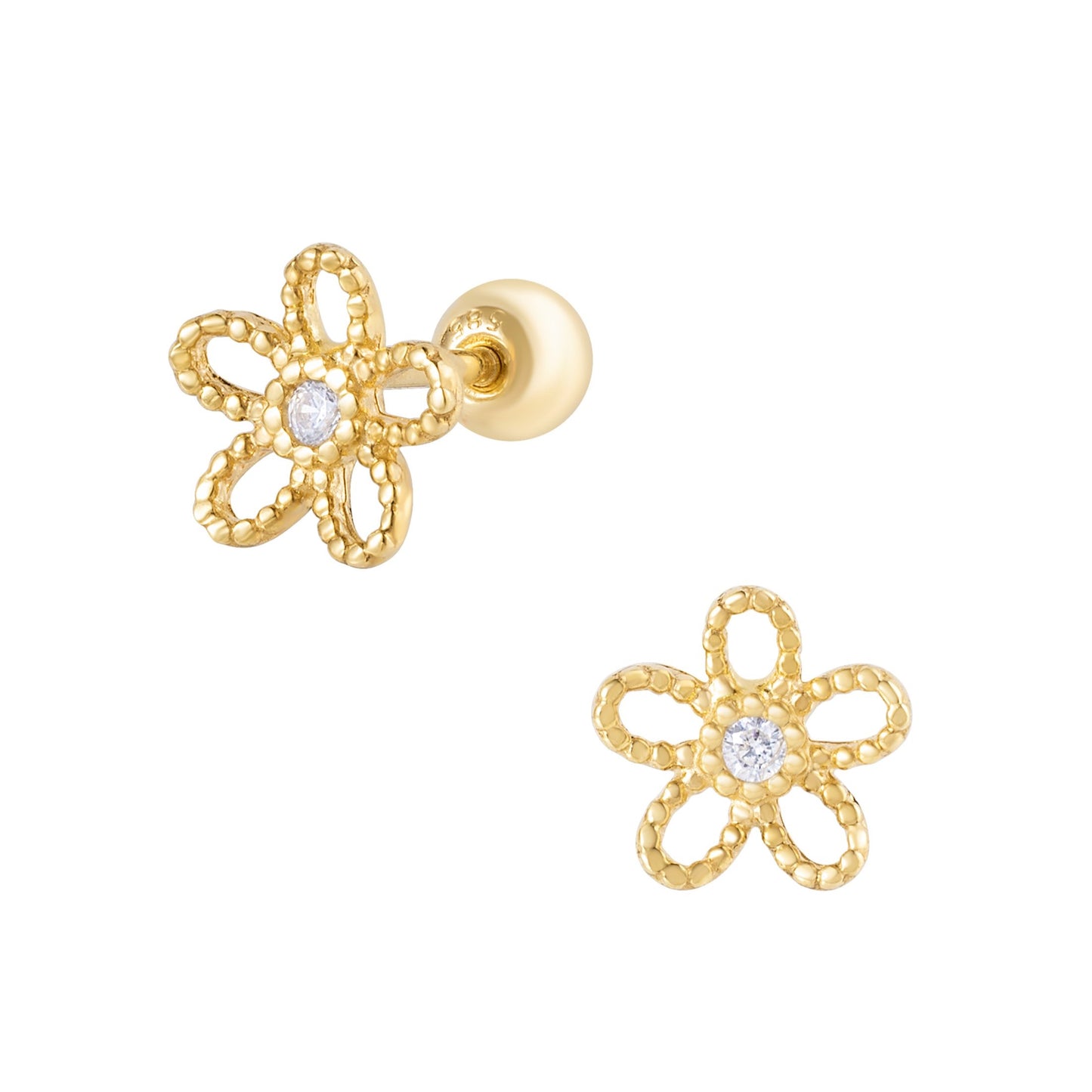 14K SOLID GOLD JASMINE PIERCING