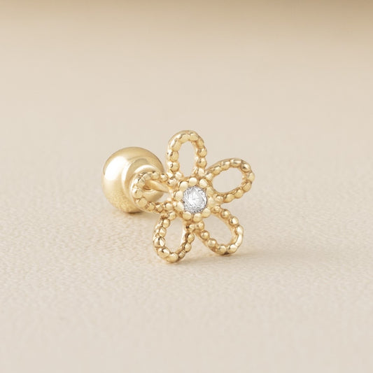 14K SOLID GOLD JASMINE PIERCING