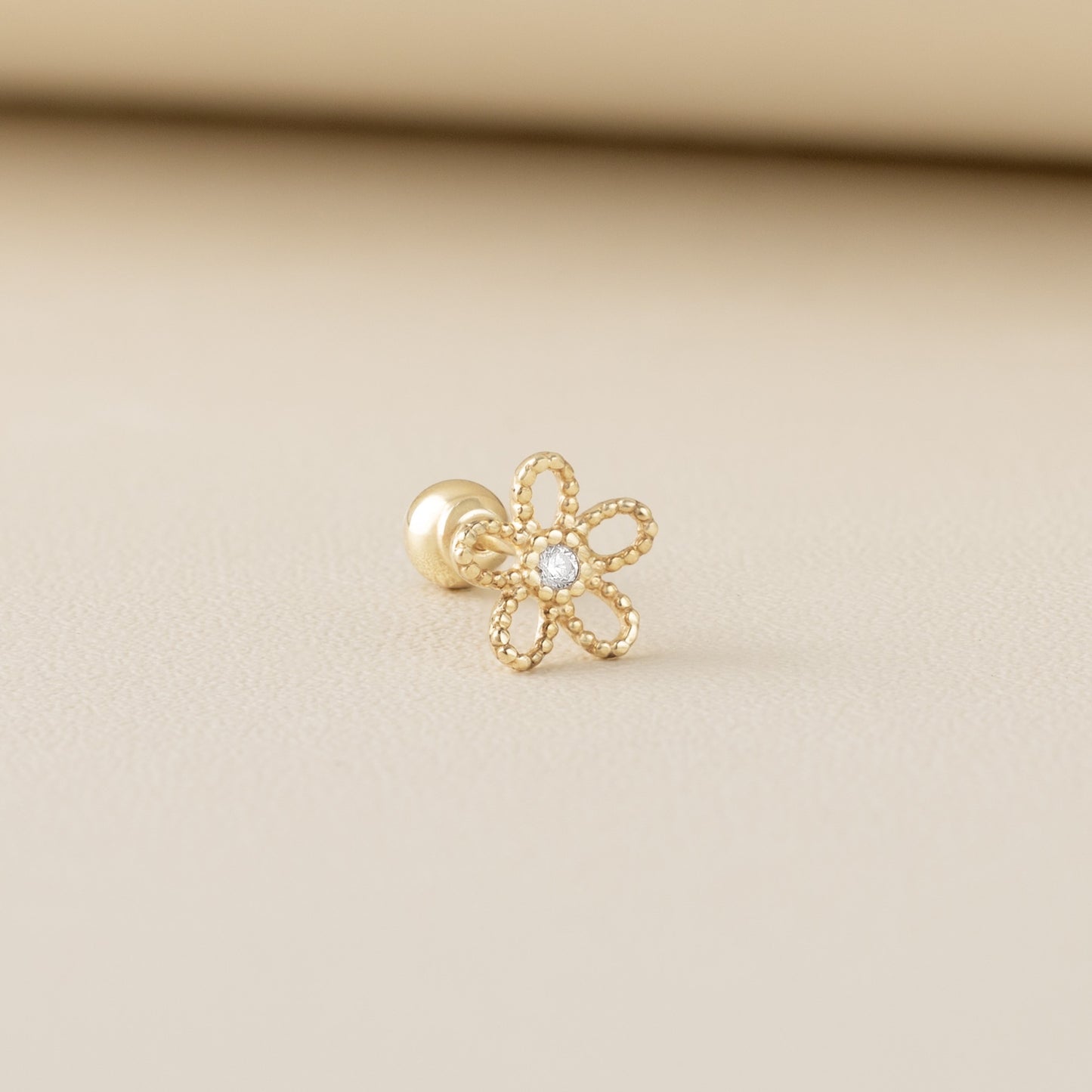14K SOLID GOLD JASMINE PIERCING