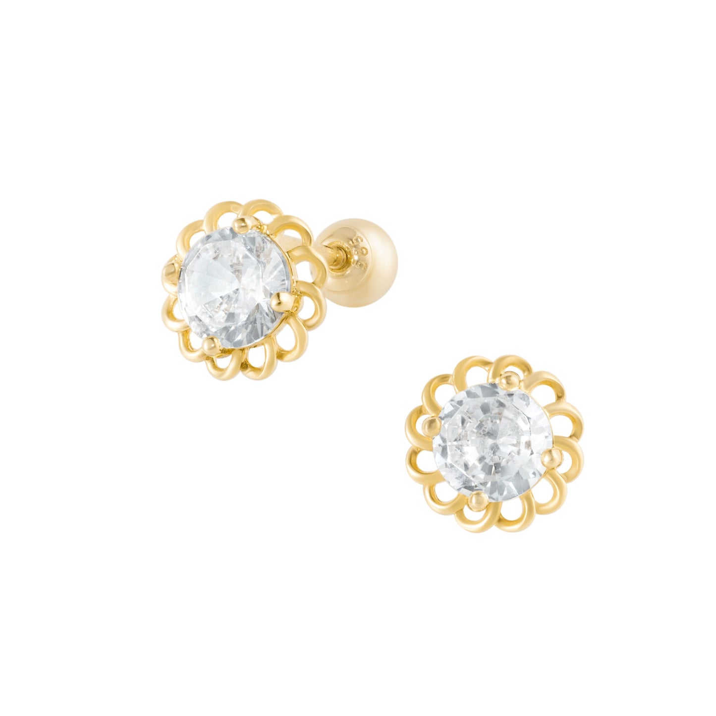 14K SOLID GOLD BLOOM PIERCING