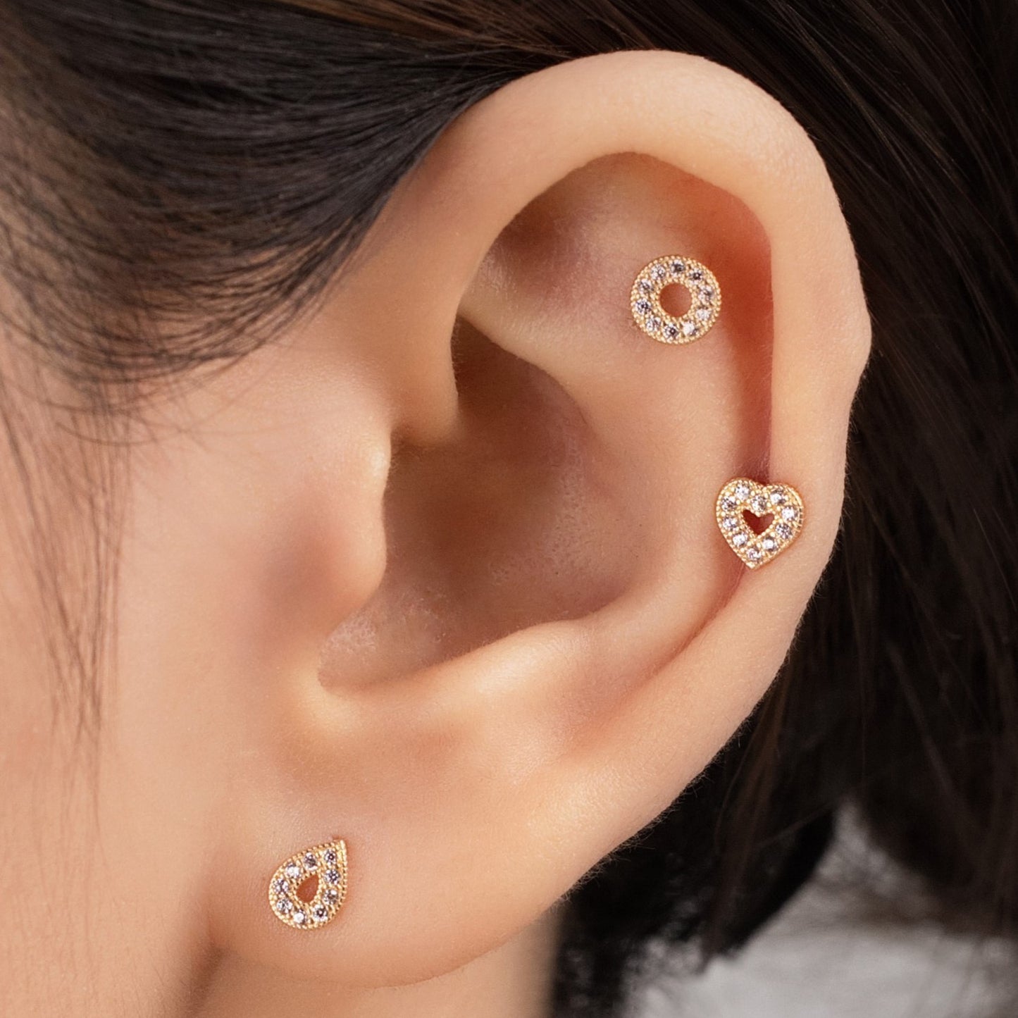 14K SOLID GOLD DONNA PIERCING