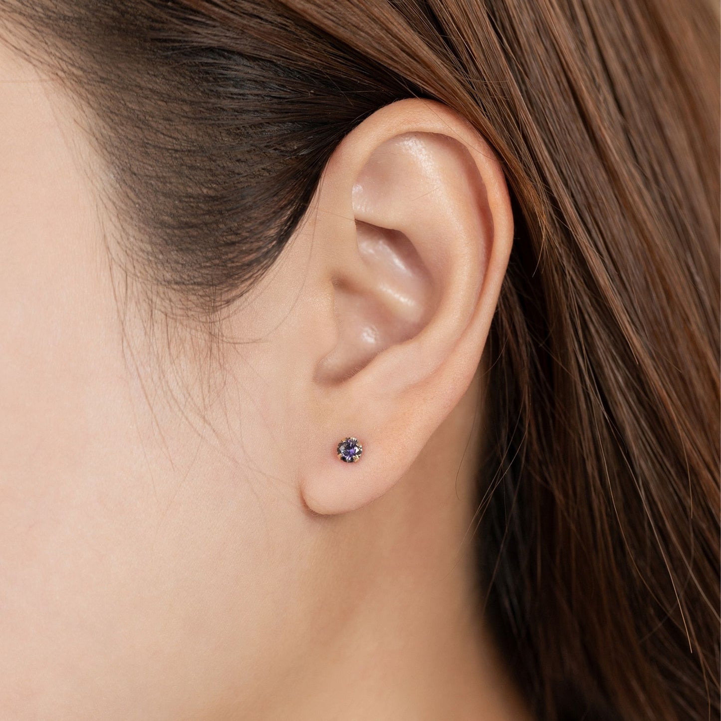 14K SOLID GOLD TANZANITE AURORA CUBIC PIERCING