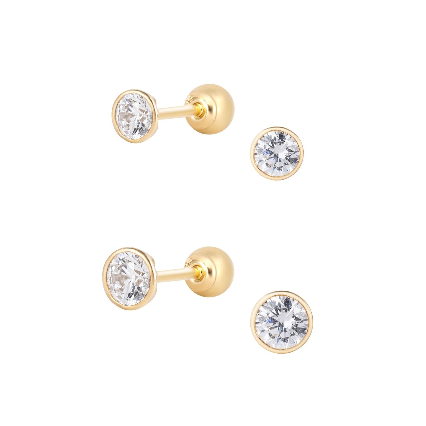 14K SOLID GOLD BEZEL PIERCING