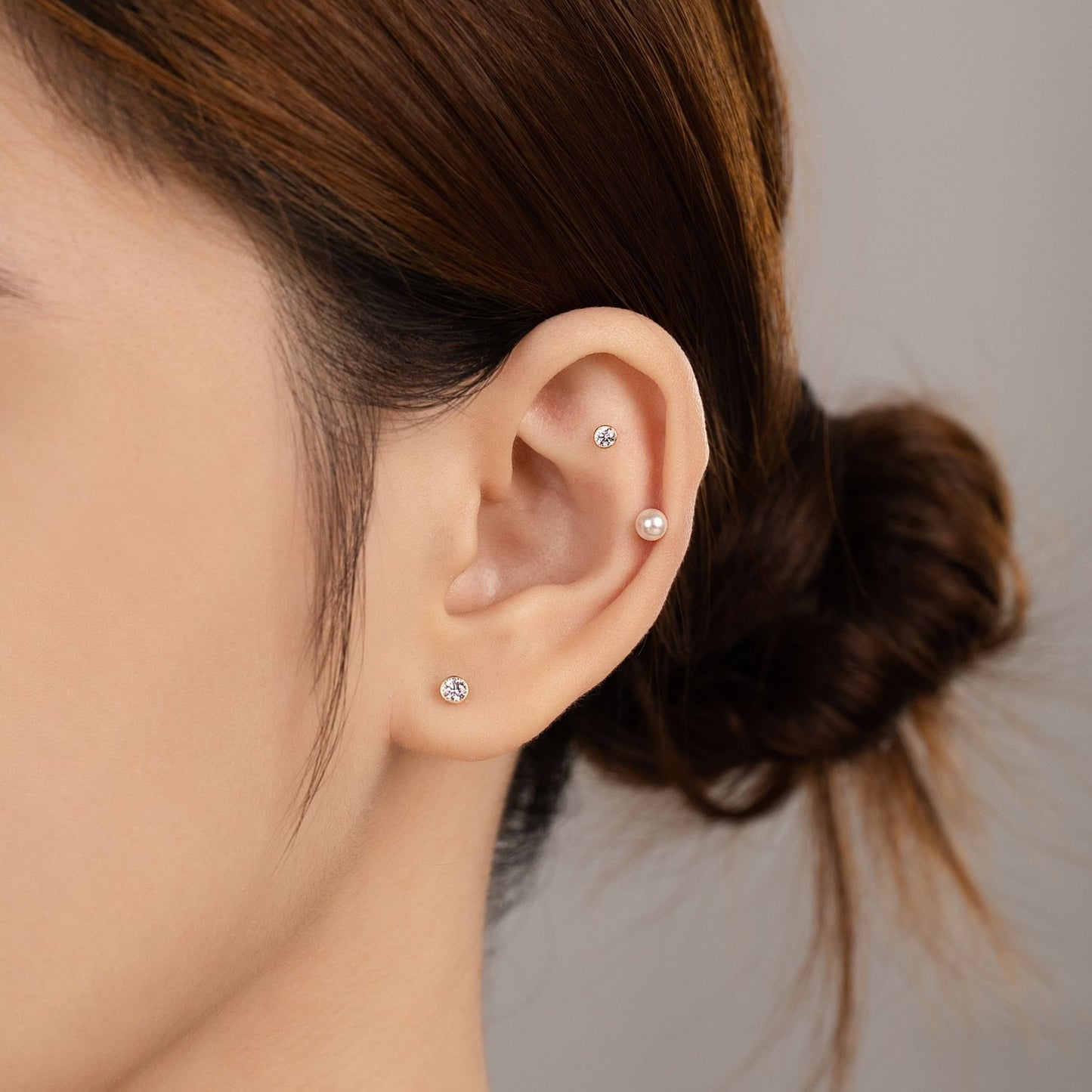 14K SOLID GOLD BEZEL PIERCING
